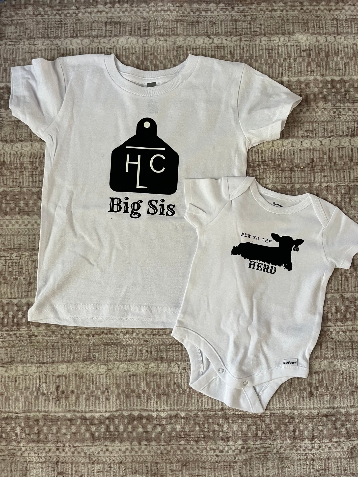 Branded Big Bro/Sis & New to the Herd Onesie