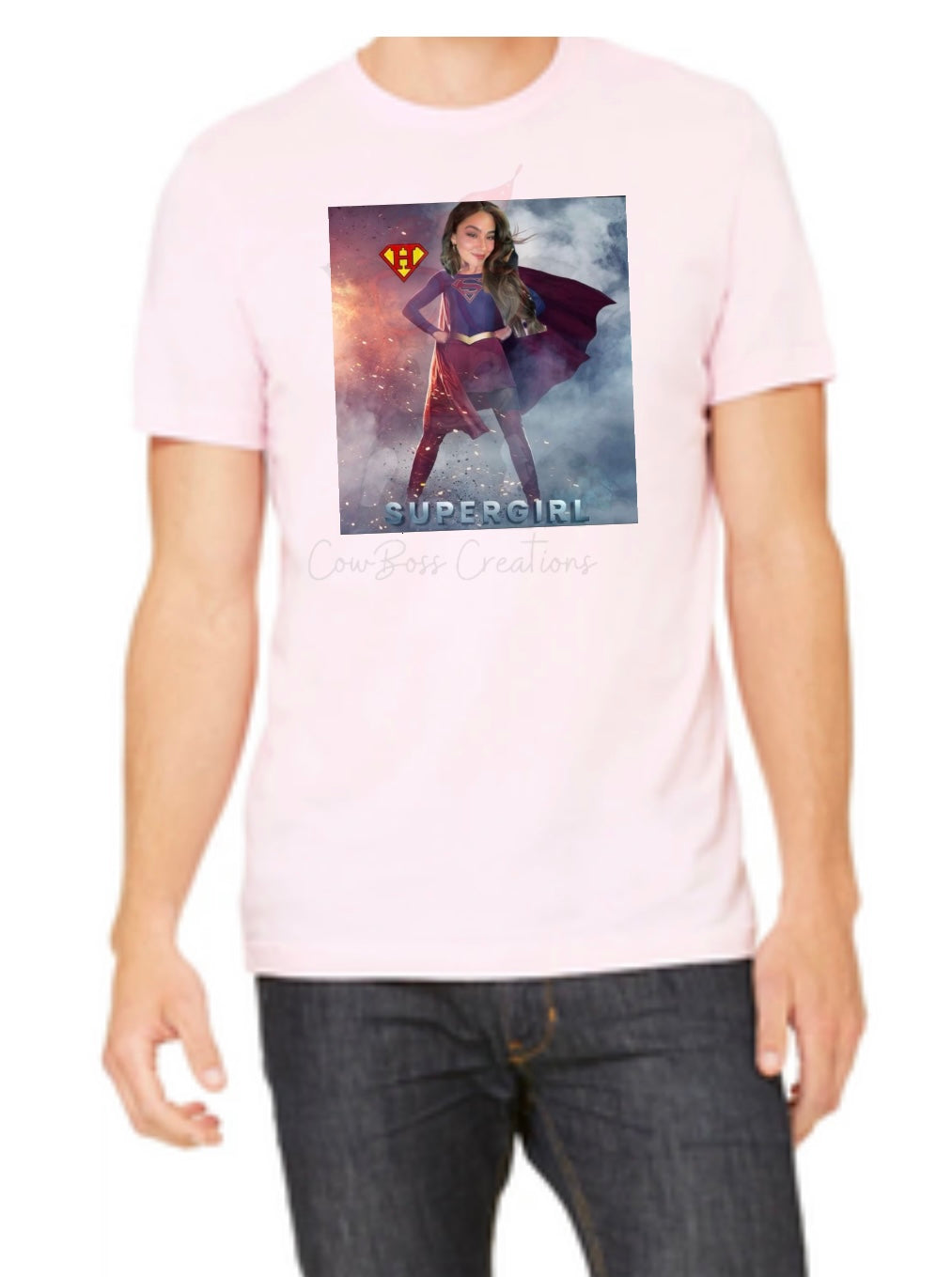 Supergirl Pink Bella Canvas Unisex