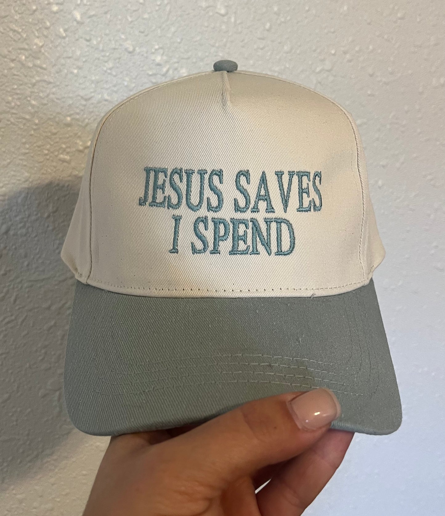 Jesus Saves I Spend Trucker Hat