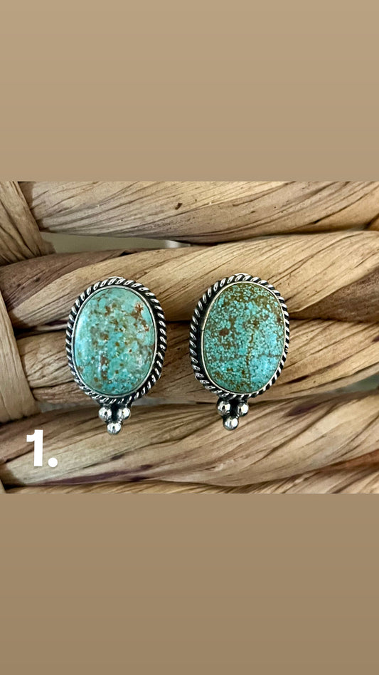 Kingman Turquoise Studs