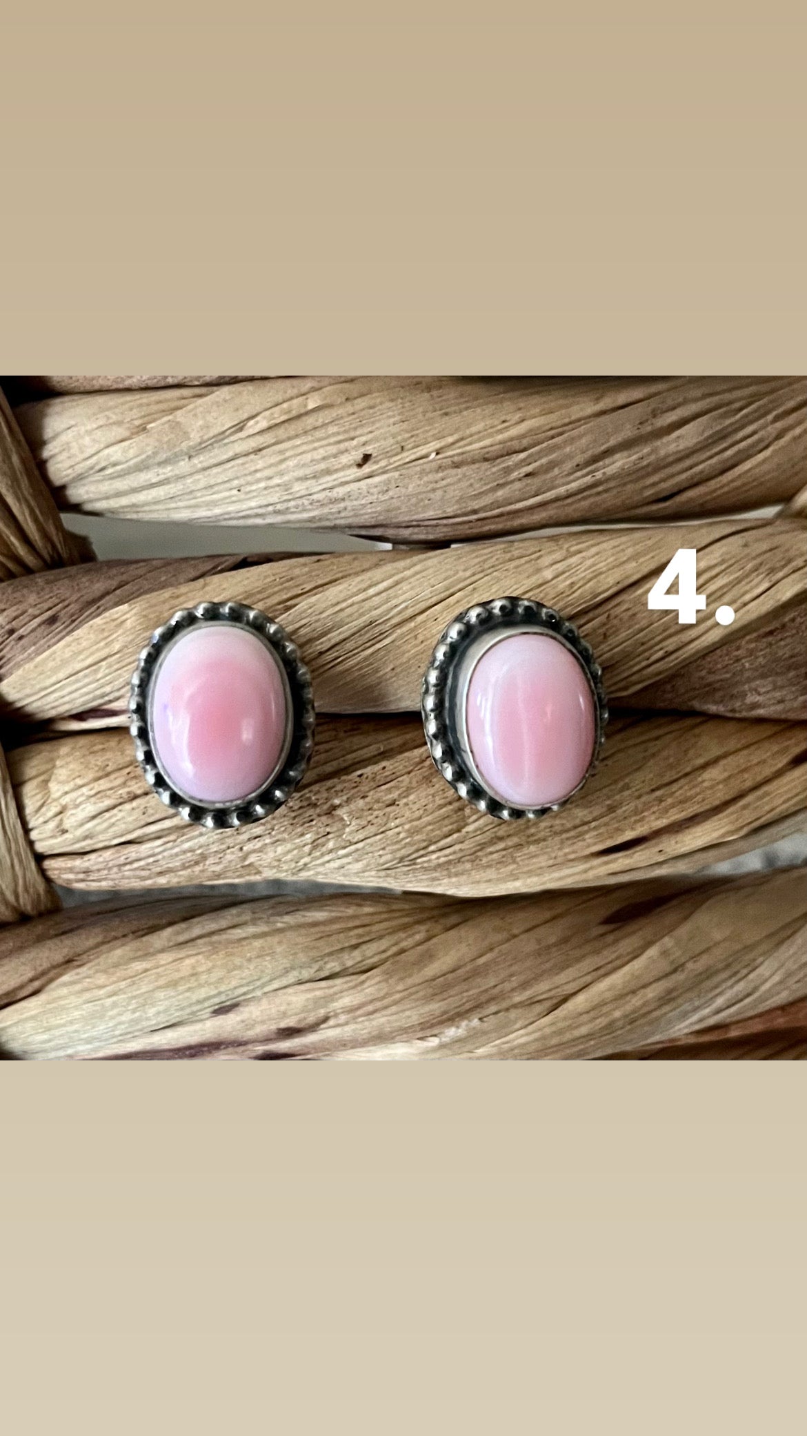 Pink Conch Studs