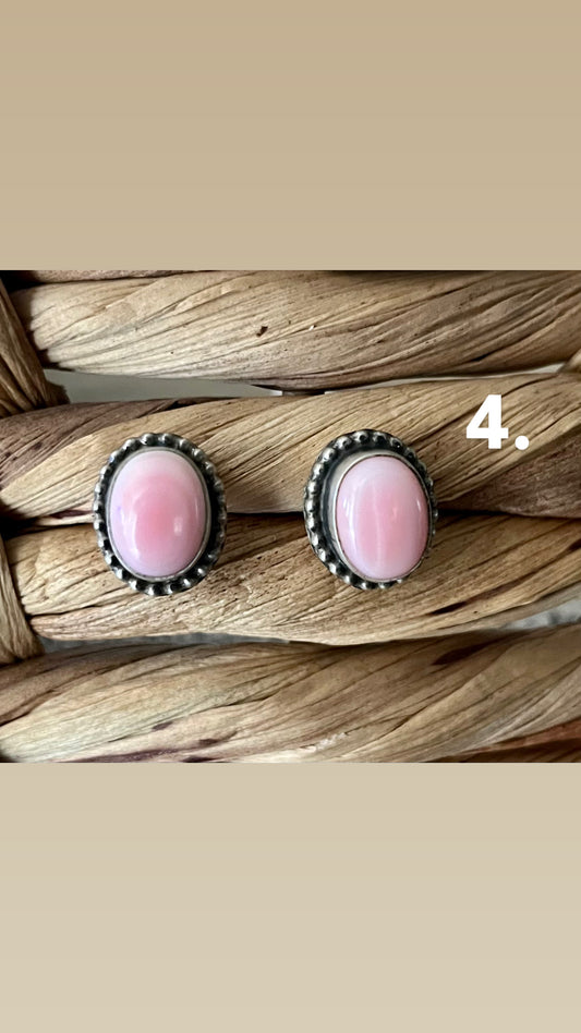 Pink Conch Studs