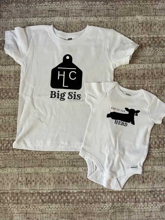 Branded Big Bro/Sis & New to the Herd Onesie