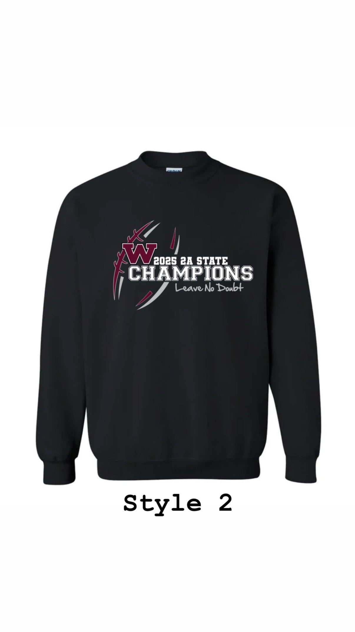 Black State Champion Crewneck