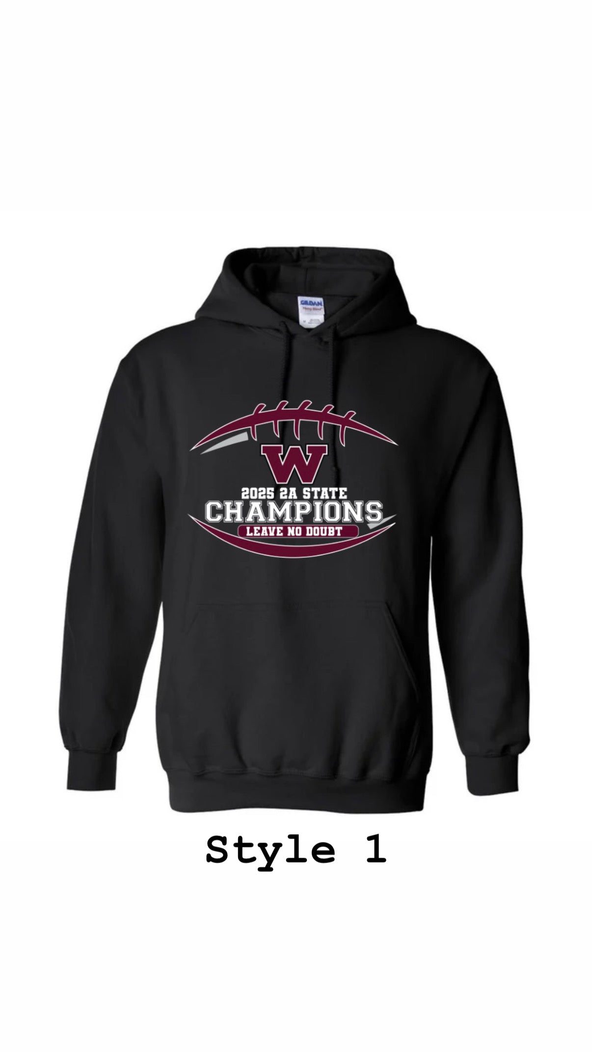 Black State Champion Hoodie