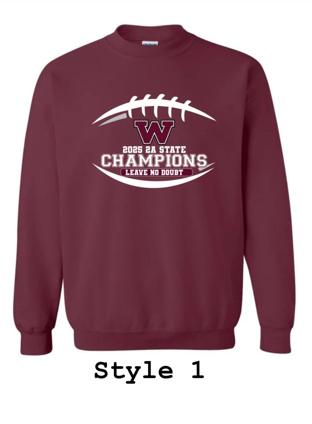 Maroon State Champion Crewneck