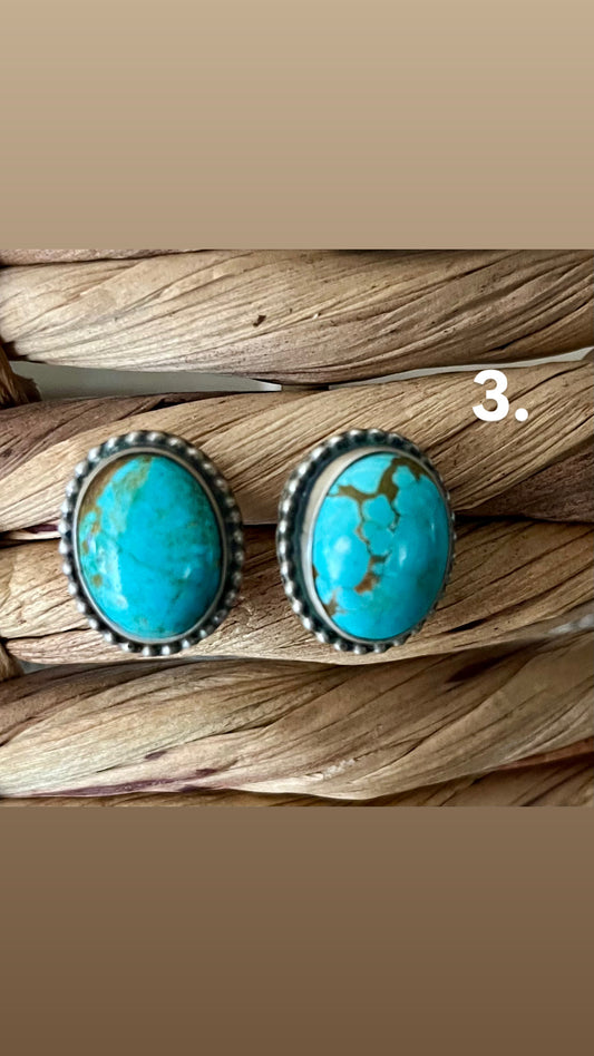 #8 Turquoise Studs